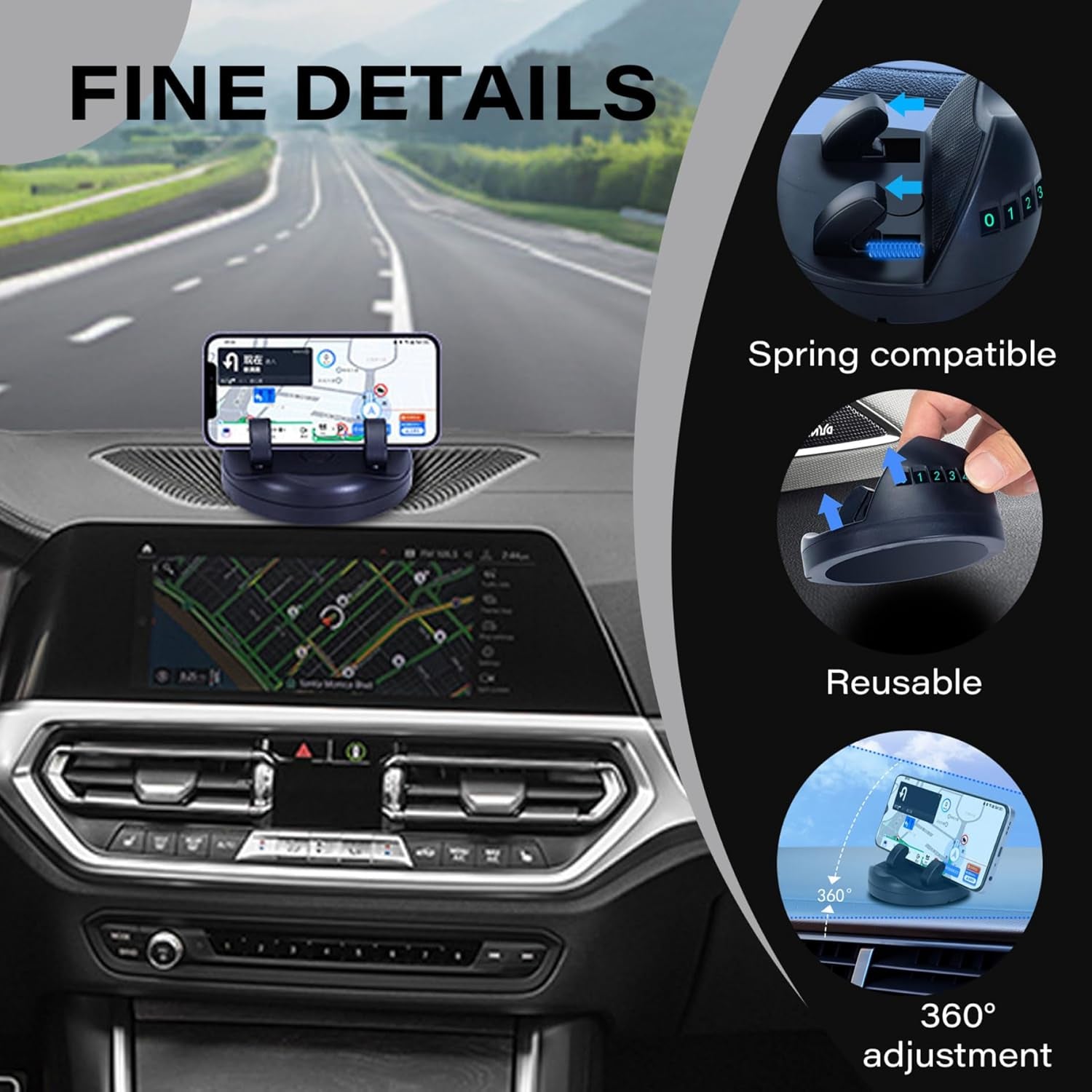 2 in 1 Car Anti-Slip Mat, Phone Holder Non Slip Sticky Phone Mount Holder (1 Set) 2 in 1 Car Anti-Slip Mat, Phone Holder Non Slip Sticky Phone Mount Holder (1 Set)